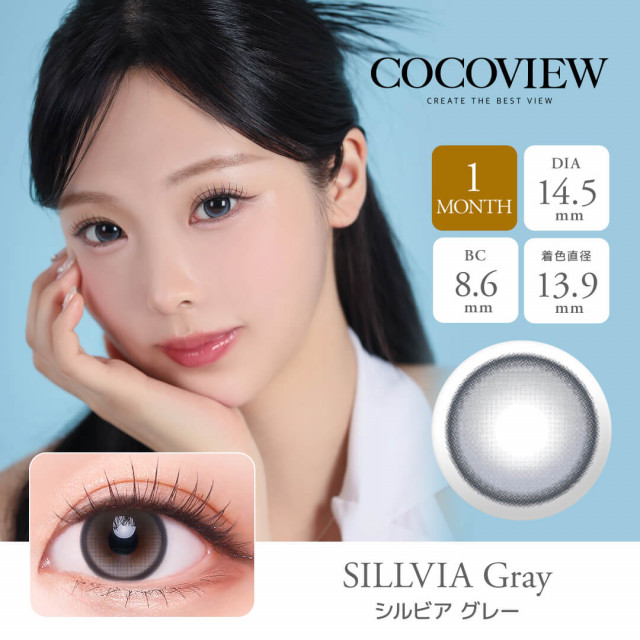 【COCOVIEW(ココビュー)】シルビア グレー(使用期間1ヶ月)