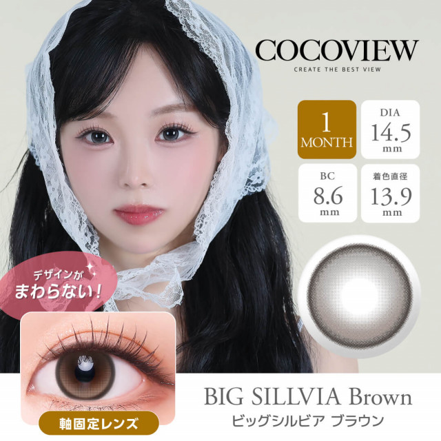 【COCOVIEW(ココビュー)】ビッグシルビア ブラウン(使用期間1ヶ月)