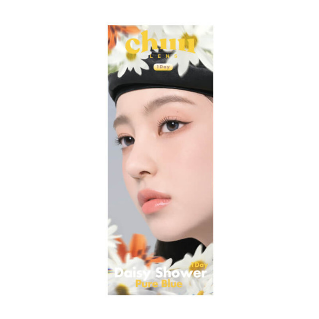 CHUU チューレンズ 】デイジーシャワー ピュアブルー(ワンデー)/1箱10枚入